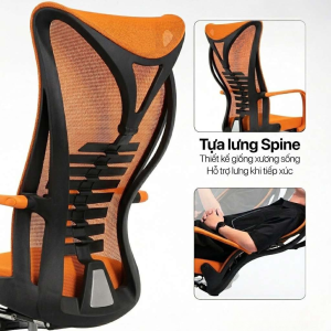 Chi tiết chất liệu lưới và đệm mút ghế Gather 4W-ME